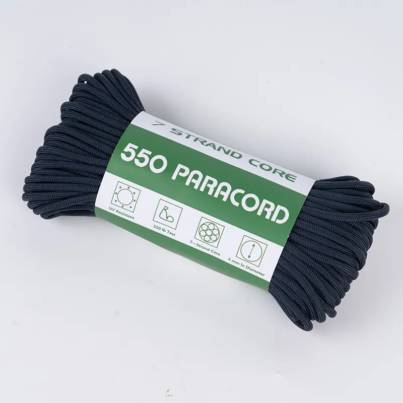 7 szálas mag 4 mm tömör sötétkék 550 poliészter Paracord